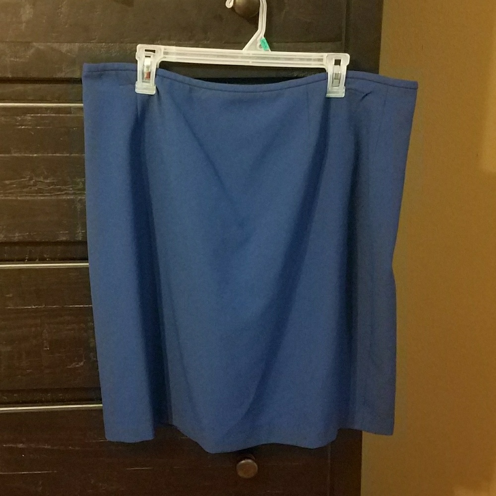 Blue Straight Pencil Skirt 18